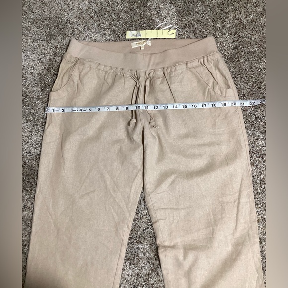 NANA USA Women Pant Size 2XL Brown Linen Blend Vacation Outdoor - Picture 4 of 7